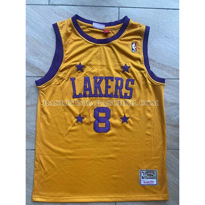 Maillot Los Angeles Lakers Kobe Bryant NO 8 Mitchell & Ness 1957 Jaune